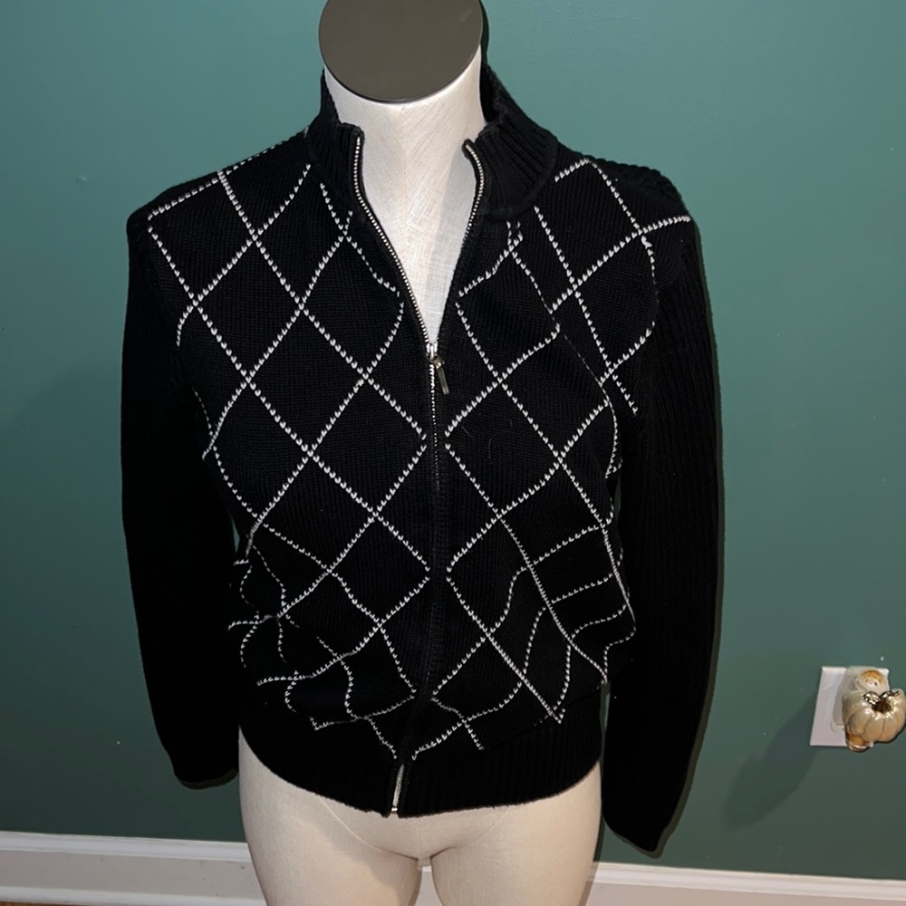 Vintage charter club zip up‎ sweater size medium